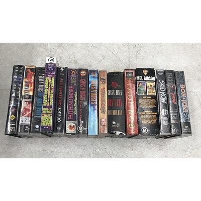 Large Lot of DVD's CD's and VHS Tapes