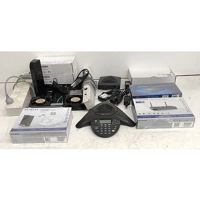 Bulk Lot of Assorted IT Equipment - Routers, Switch & Teleconferencing Appliances