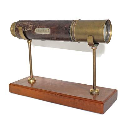 Antique Keyzor & Bendon London No 3 Rifle Telescope on Custom Display Stand