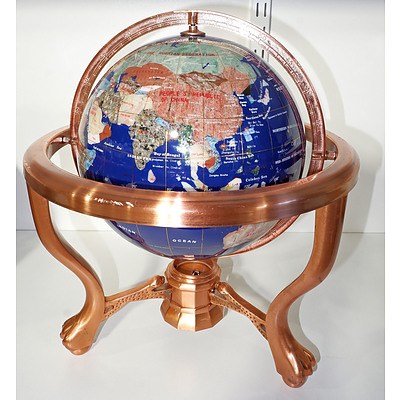 Gemstone Lacquered World Globe