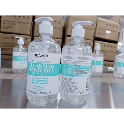 Beaver Beauty 500mL Anti-Bacterial Cleansing Gel Hand Sanitizer - Lot of 3