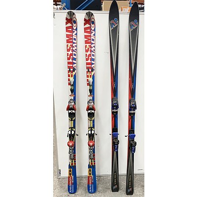 Salomon Crossmax and K2 Black Magic Skis