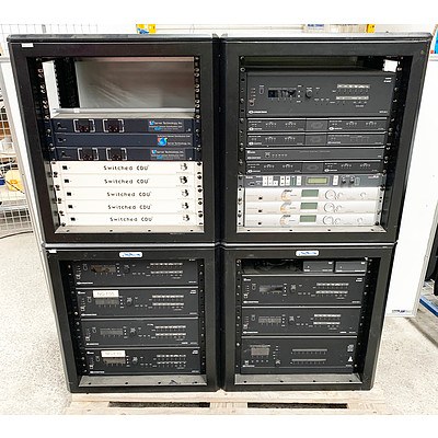 Hallam Four Bay Server Racks and AV Equipment