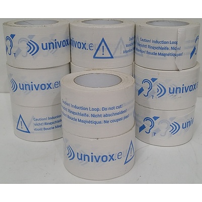 Univox 75mm Induction Loop Caution Tape - Lot of 11 Rolls