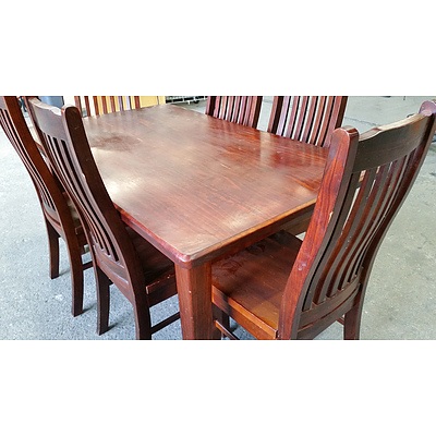 Seven Piece Pine Dining Setting