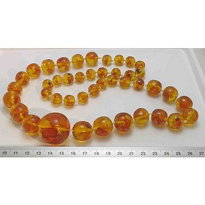 Polybern Amber Composite Necklace