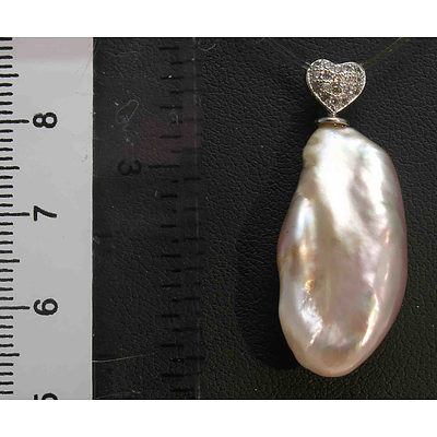 Large Baroque Fresh-Water Cultured Pearl Pendant