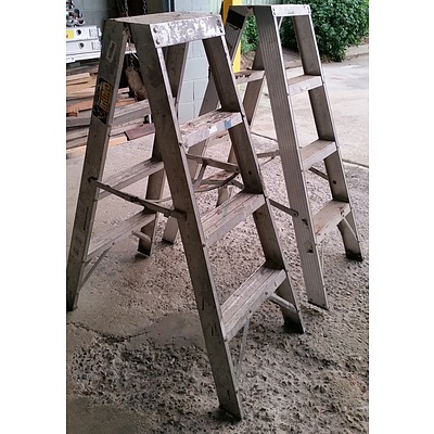 Aluminium Step Ladders - Lot of Two