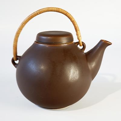 Arabia Finland Ulla Procope Teapot with Wicker Handle