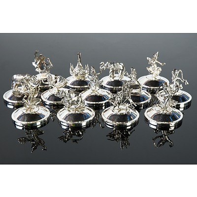 13 Siam Sterling Silver Weighted Place Card Holders