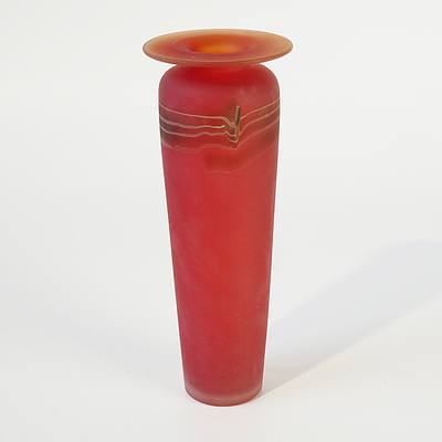 Australian Art Glass Vase Signed by Denizen