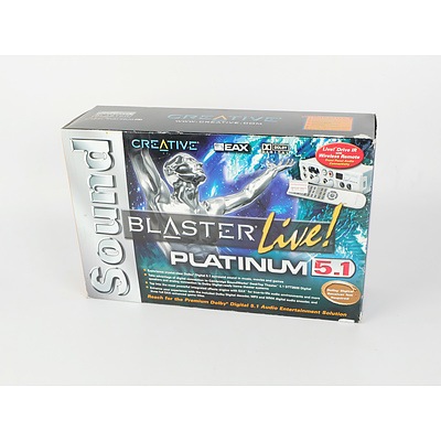 Creative 'Sound Blaster Live! Platinum 5.1' PC Sound Card and Front Panel Hub RRP$399.00