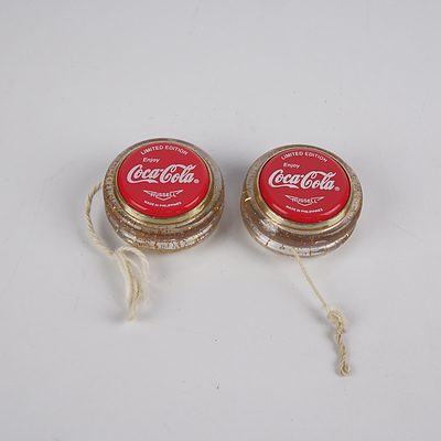 Two Vintage Russel Limited Edition Coca Cola YoYos