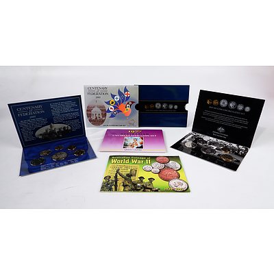 2001, 1997, 2010 Uncirculated Coin Sets and 1939-1945 Australian Coinage of World War II