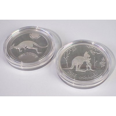 2006 $1 Silver Kangaroo Proof Coin and 2007 Australian Artist Series $1 Silver Kangaroo Proof Coin