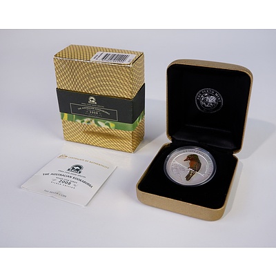 Perth Mint 2008 Australian Kookaburra 1oz Silver Coin, Gilded Edition