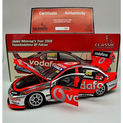 Classic Carlectables - 2008 Ford BF Falcon Vodafone Jamie Whincup 1203/1500 - 1:18 Scale Model Car