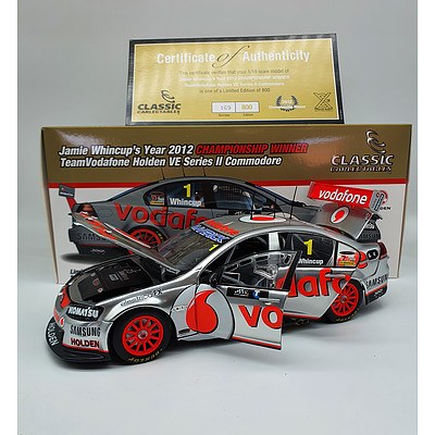 Classic Carlectables - 2012 Holden VE S2 Commodore Vodafone Championship Winner Jamie Whincup 169/800 - 1:18 Scale Model Car