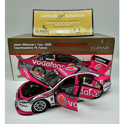 Classic Carlectables - 2009 Ford FG Falcon Championship Winner Vodafone Jamie Whincup 371/2400 - 1:18 Scale Model Car