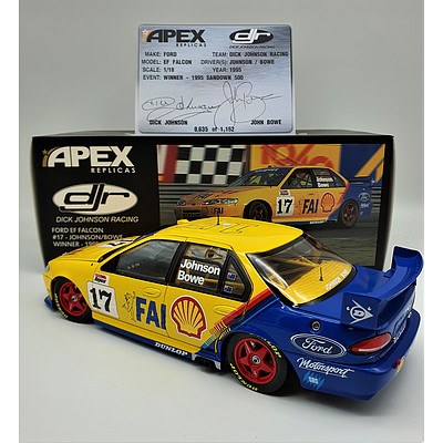 Apex Replicas - 1995 Ford EF Falcon DJR Sandown 500 Winner Johnson / Bowe 635/1152 - 1:18 Scale Model Car