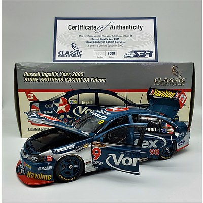 Classic Carlectables - 2005 Ford BA Falcon Stone Brothers Russell Ingall 1535/2000 - 1:18 Scale Model Car