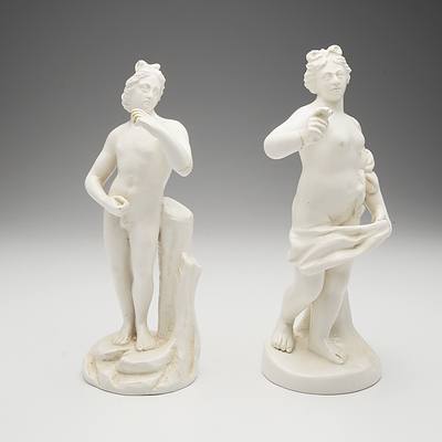 Two Italian Creamware Figures
