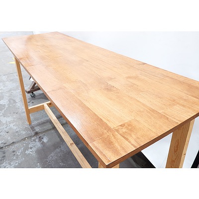 Selex Stained Pine Bar Table