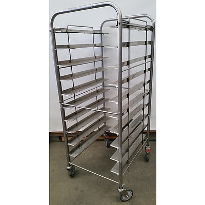 Mobile Stainless Steel Tray Cart