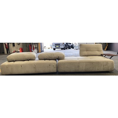 Suede Lounges -Pair