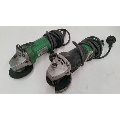 Hitachi G10SR3 100mm Electric Disc Grinders - Lot of Two
