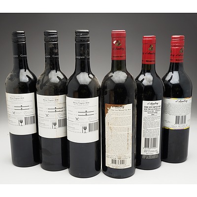 Case of 6x Various Shiraz 750ml Bottles Including Stone Circle and D'Arenberg