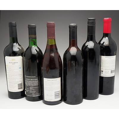 Case of 6x Various Mixed Wine 750ml Bottles Including Brown Brothers Tarrango, Mildara Coonawarra Hermitage and More