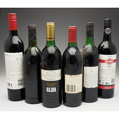 Case of 6x Various Shiraz 750ml Bottles Including D'Arenberg, Brown Brothers, Mildara Wines and More