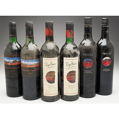 Case of 6x Cabernet Sauvignon 750ml Bottles Including Rouge Homme, Cockatoo Ridge and Preece