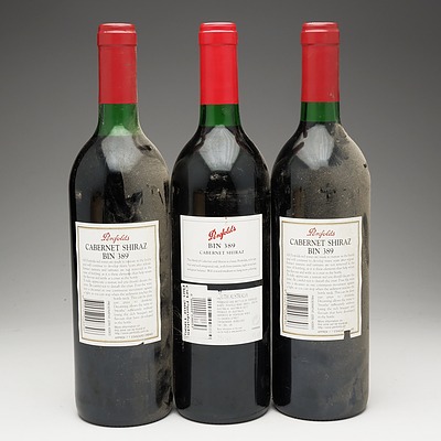 Three Bottles of Penfolds Bin 389 Cabernet Shiraz 750ml