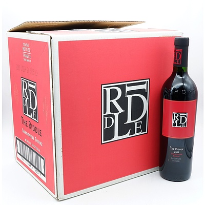 Case of 12x The Riddle 2005 Sangiovese Shiraz 750ml