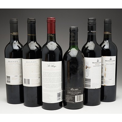Case of 6x Cabernet Sauvignon 750ml Bottles Including Brand's, Brand's Laira, Jacob's Creek and Selaks
