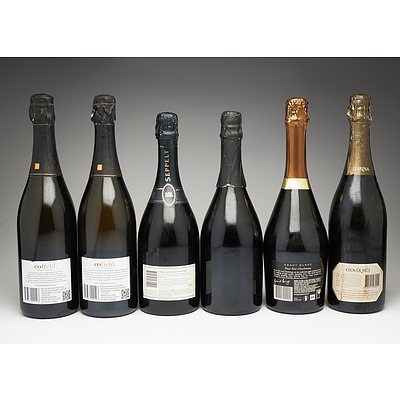 Case of Six 750ml Bottles of Pinot Noir Chardonnay Including Cofield, Clover Hill, Seppelt and Grant Burge