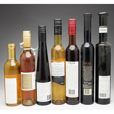 Group of Five 375ml Bottles of Rieslin, One 375ml Bottle of Sauvignon Blanc and One 500ml Bottle of Semillon Ratafia
