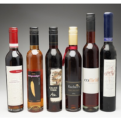 Group of Six 375ml Bottles of Various Port and Dessert Wines