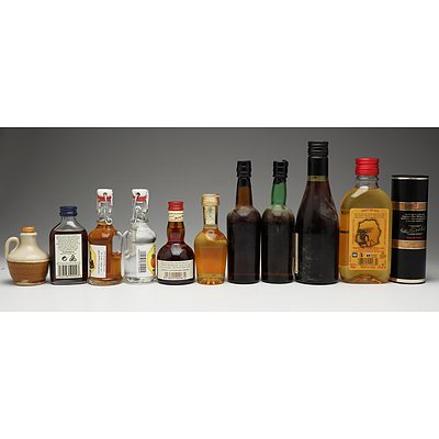 Group of Eleven Various Miniature Spirits and Port Bottles