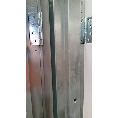 Simple Steel Products 2055mm Galvanised Steel Door Frames - Lot of Two - New