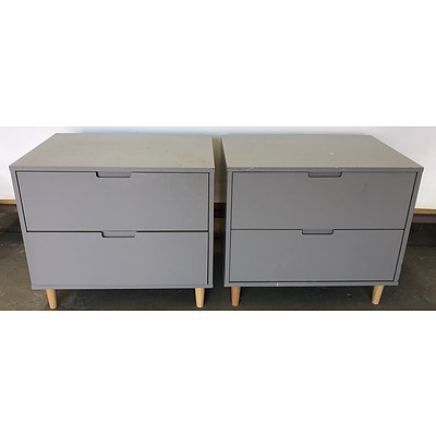 Pair Of Grey Side Tables