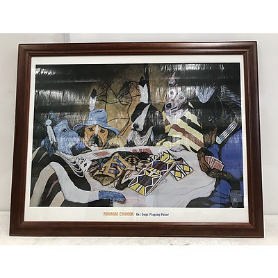 Framed Print 'Rez Dogs Playing Poker'