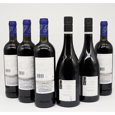Case of 4x Le Poesie Valpolicella 750ml and 2x Benjamin Leroux 2015 Savigny-Les-Beaune Pinot Noir 750ml