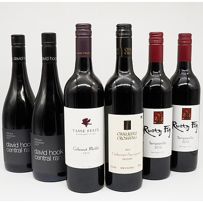 Case of 6x Mixed Wine Including Rusty Fig Tempraniloo, Chalkers Crossing Cabernet Sauvignon and More