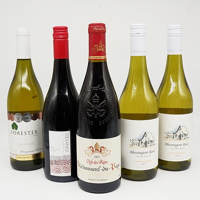Case of 5x Mixed Wine Including Blessington Road Chardonnay, Forester Estate Chardonnay and More