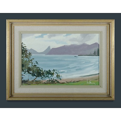 Inson, Graeme (1923-2000) 'Mt Eliza From Cross Lagoon, Lord Howe Island' 1999 