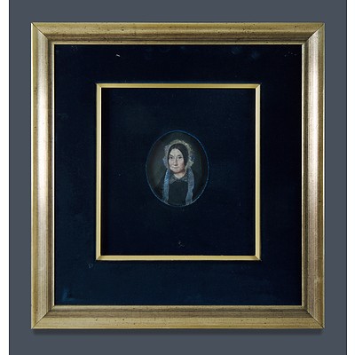 19th C Portrait Miniature Of A Lady