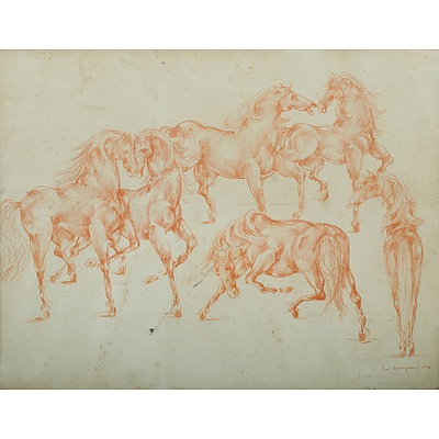 Bolliger, Rene (French 1911-1971) Etudes De Chevaux (Horse Studies) 